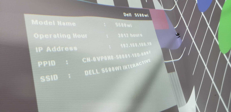 Dell S500wi DLP Projector WXGA Ultra Short Throw 3012 Hours #