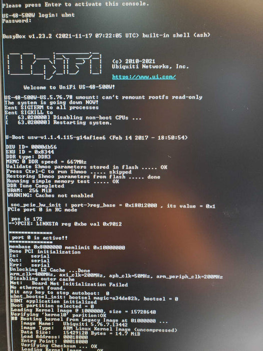 Ubiquiti Networks UniFi US-48-500W 48 Port Rack Mountable Switch, Read AS-IS _