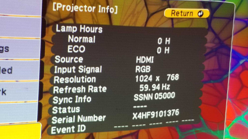 Epson EX3260 H842A 3LCD Portable Multimedia LCD Projector, 0 Lamp Hrs. W/ Carrying Bag ~