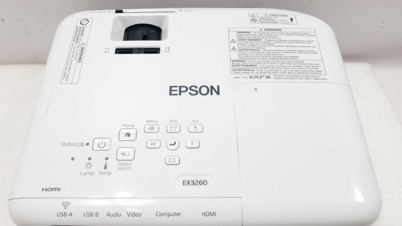 Epson EX3260 H842A 3LCD Portable Multimedia LCD Projector, 0 Lamp Hrs. W/ Carrying Bag ~