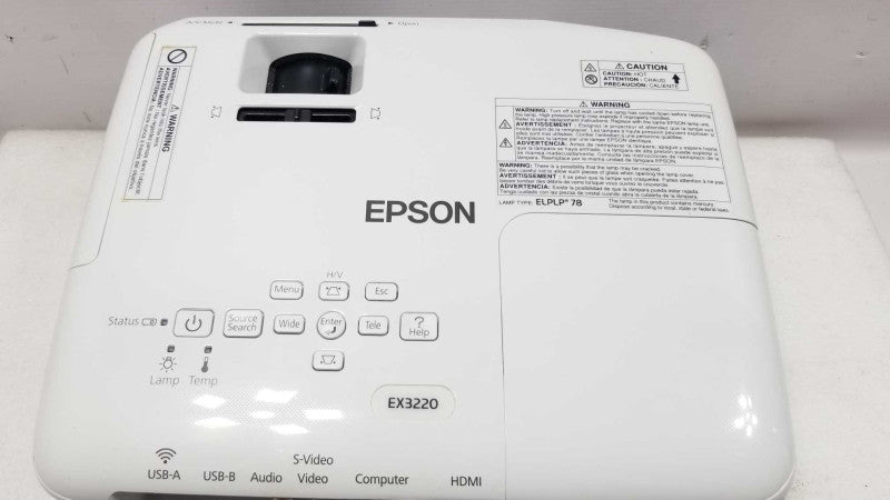 Epson EX3220 H552A SVGA 3LCD Projector HDMI W/ Carrying Bag, 98 Lamp Hrs. ~