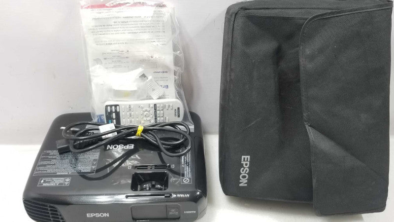 Epson EX5220 Tri-LCD Wireless Projector Only 37 Lamp Hours, W/ Bag and Remote ~