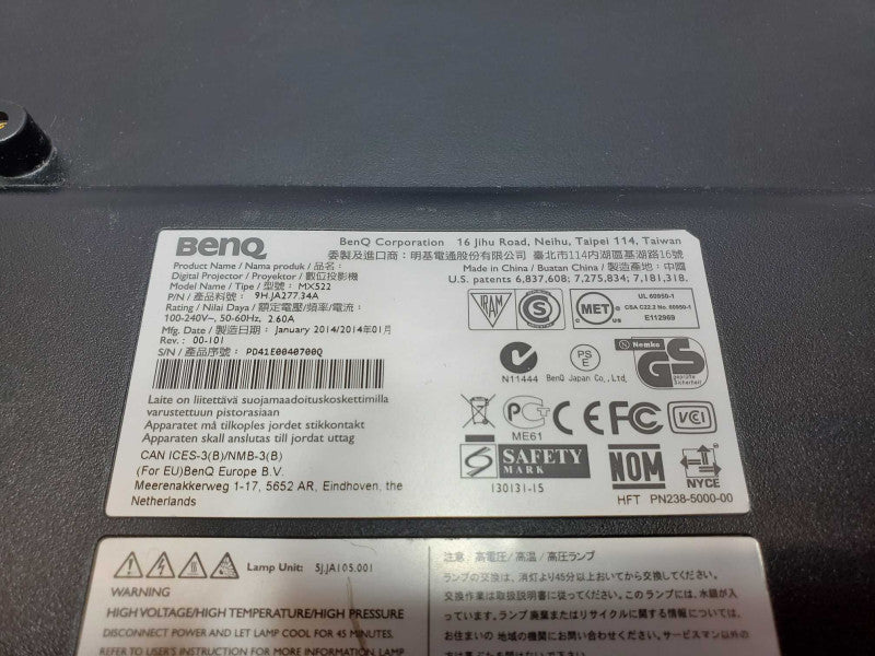 BenQ MX522 SmartEco DLP Projector VGA HDMI, 912 Hours _
