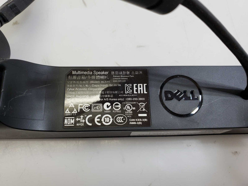 Dell AC511 USB Powered Monitor Horizontal Soundbar Speaker Black _tested )