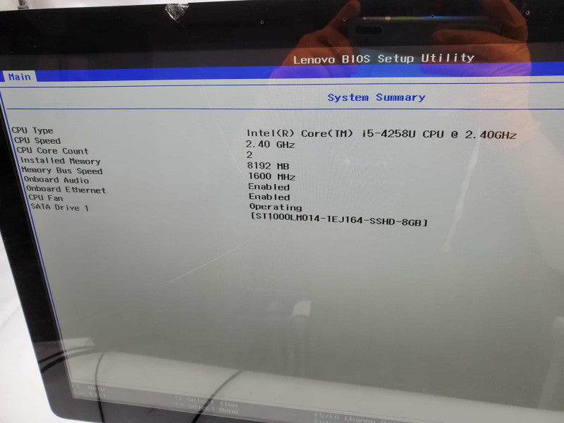 Lenovo F0AN A540 All-in One Core i5-4258U @2.4GHz 8GB RAM 1TB HDD )