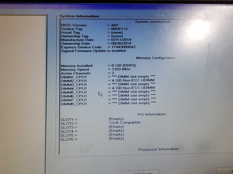 Dell Precision T3610 Xeon E5-1607 v2 @3.0GHz 8GB DDR3 Firepro v3900 500G HDD )