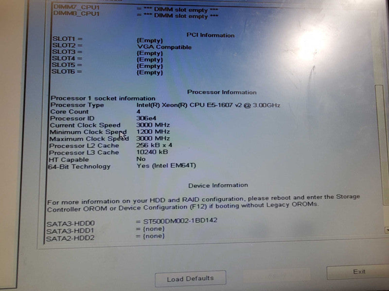 Dell Precision T3610 Xeon E5-1607 v2 @3.0GHz 8GB DDR3 Firepro v3900 500G HDD )