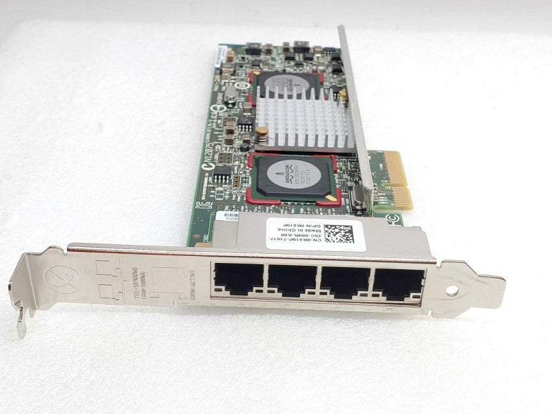 DELL 0R519P QUAD PORT PCI-E 10/100/1000BASE-T GIGABIT NETWORK CARD _