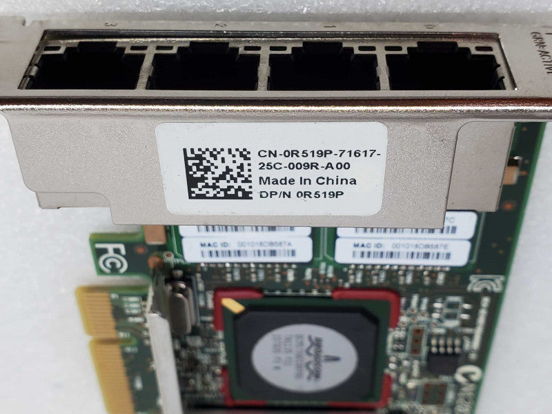 DELL 0R519P QUAD PORT PCI-E 10/100/1000BASE-T GIGABIT NETWORK CARD _