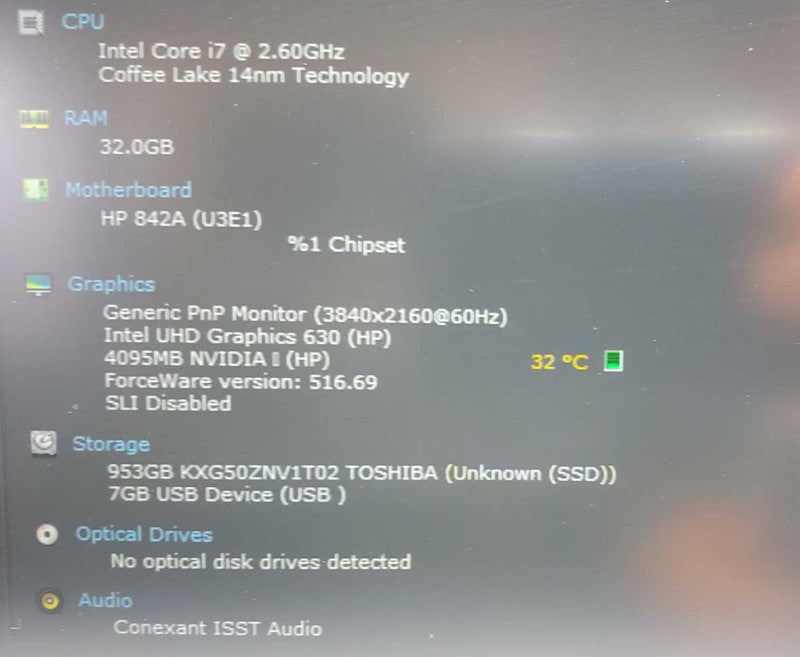HP ZBook 15 G5 Core i7-8850H@ 2.6GHz 32GB DDR4 1TB SSD Quadro P2000 4GB *READ* (
