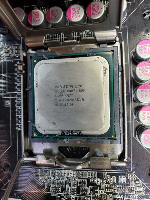Custom PC Core 2 DUO E8200 @2.66GHz ASR3805/128M Barebone No Ram/HDD for parts )