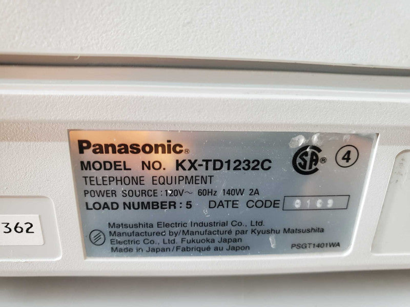 Panasonic KX-TD1232C DIGITAL SUPER HYBRID SYSTEM CONTROL CABINET )