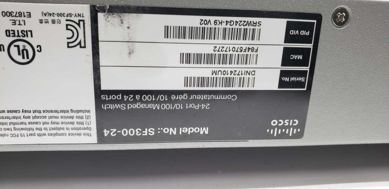 cisco SF300-24 Small Business 300 Series Managed Switch / factory reset  #