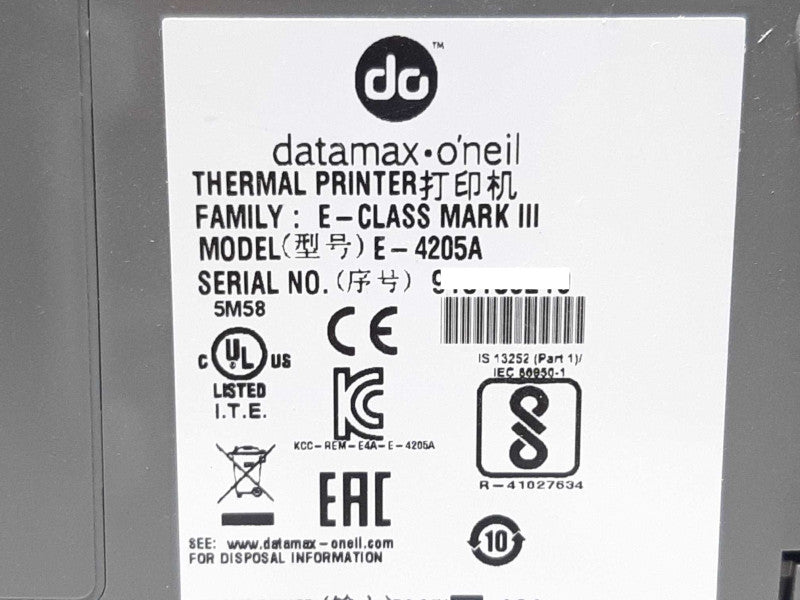 Datamax OâNeil E Class Mark III E-4205A Thermal Label Printer - Unit Only +