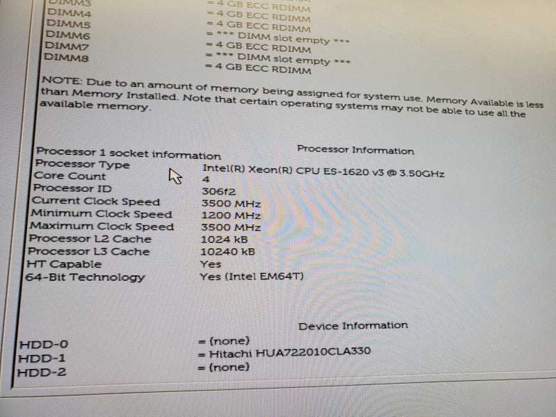 Dell Precision T5810 Xeon E5-1620 v3 @3.5GHz 24GB DDR4 1TB HDD Firepro W4100 )