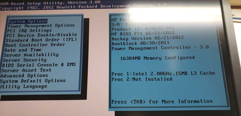 HP Proliant DL360p Gen8 Xeon E5-2620 @ 2.00ghz / 16gb ram / P420i Raid Ctrl #