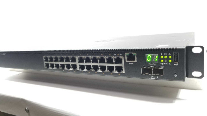 N2024P Dell N2000 Series 24-Port Gigabit 2-Port SFP+ PoE Switch w/ Rack Mount ~