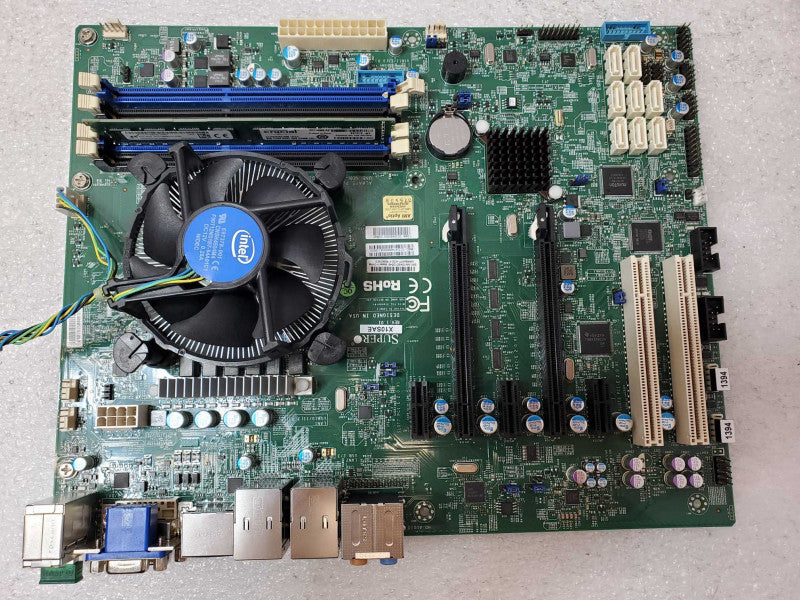 Supermicro X10SAE Board, Core I5-4440 3.1GHz, 8GB DDR3, No I/O Back cover _