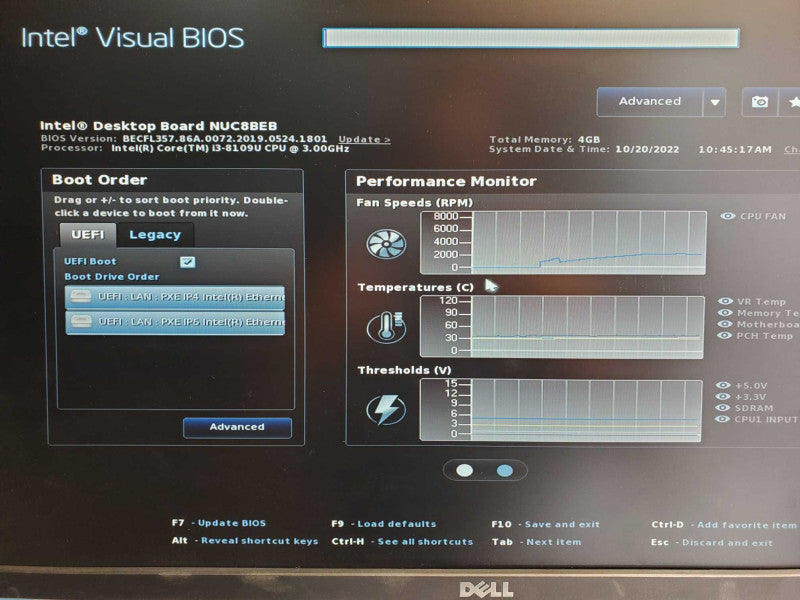Intel NUC BOXNUC8i3BEK1 Mini, Core I3-8109U 3GHz, 4GB RAM, 250GB SSD, Wi-Fi _