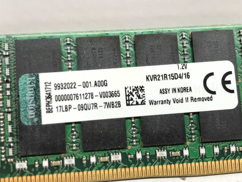Kingston 16GB DDR4 Non-ECC Desktop RAM KVR21R15D4/16 +