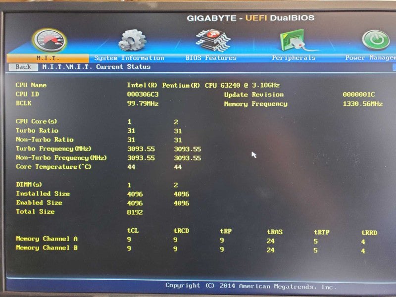 Datto/Gigabyte, Intel Pentium G3240 3.1GHz, 8GB RAM, 60GB SSD+ 4x 3.5\\" Caddies _