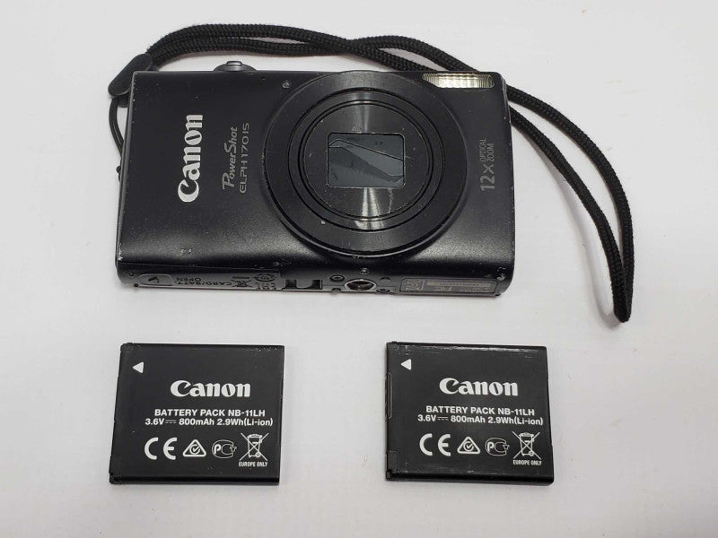 CANON ELPH 170 IS Digital Camera 20.0MP, 2x Batteries |