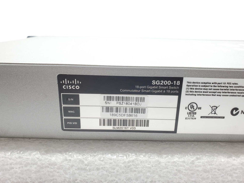 SG200-18 18-Port Gigabit Smart Switch SLM2016T _