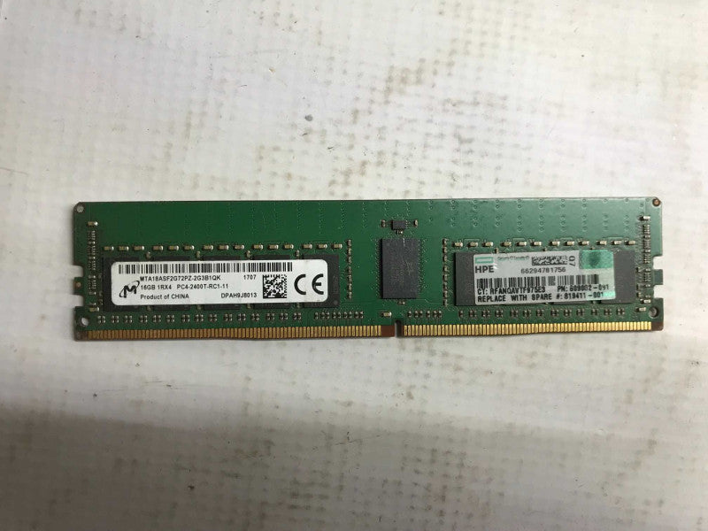 Micron 16GB 1Rx4 PC4-2400T-RC1-11 ECC Server Ram Memory
