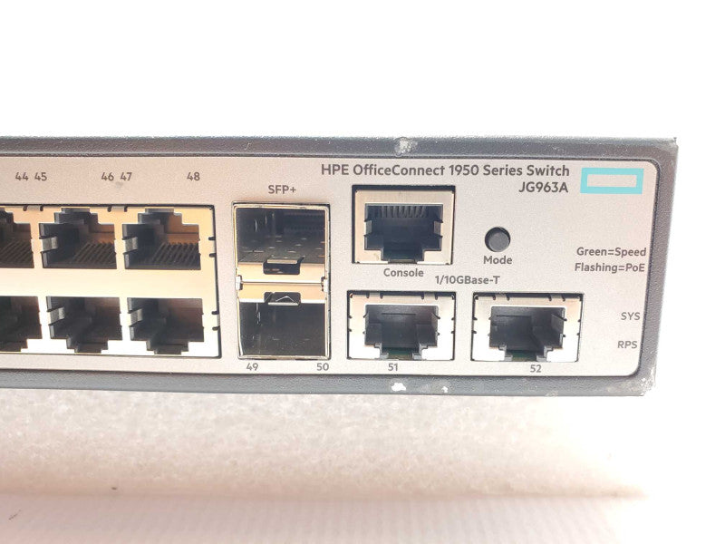 HP HPE JG963A 1950-48G-2SFP+ 2XGT POE+ 48 Port Switch _