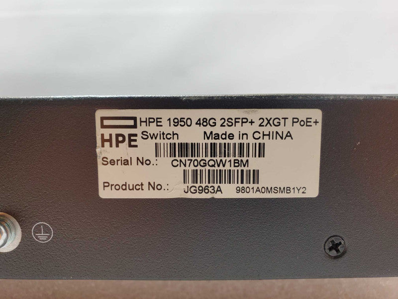 HP HPE JG963A 1950-48G-2SFP+ 2XGT POE+ 48 Port Switch _