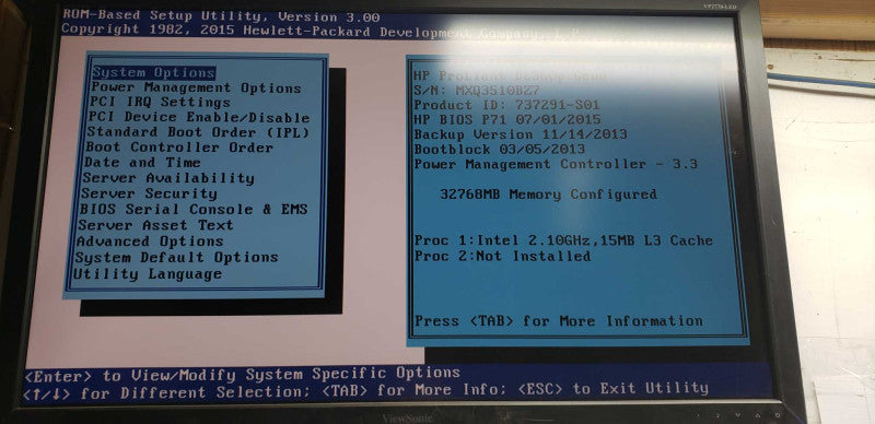 HP Proliant DL360p Gen8 Xeon E5-2620 V2 @ 2.10ghz / 32gb ram / P420i Ctrl #