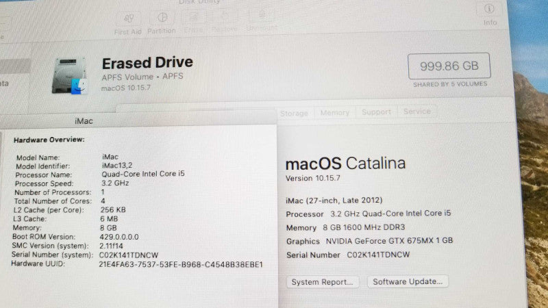 iMac 27\\" - L.2012 A1419,  i5-3470 3.2GHz QC/8GB DDR3, nVidia GTX 675MX, 1TB HDD ~