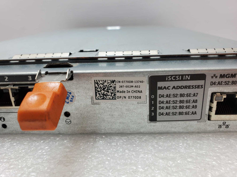 DELL POWERVAULT MD32 SERIES 4-Port iSCSI CONTROLLER 0770D8 E02M E02M002 _