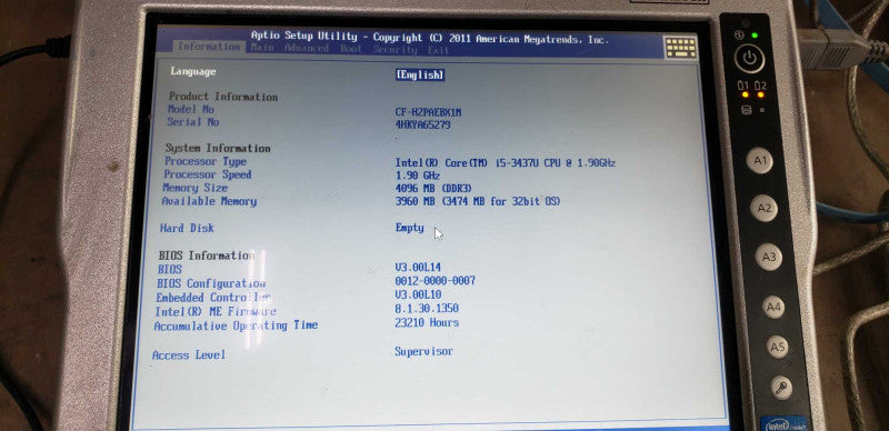 Panasonic Toughbook CF-H2 I5-3437U @ 1.90ghz / 4gb ram / 10.1\\" #