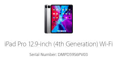 iPad Pro A2229 12.9-inch (4th Generation) *AS IS* (