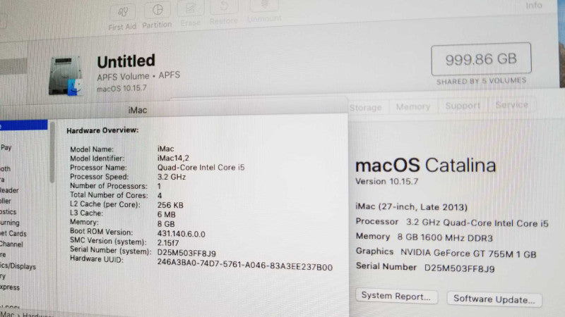iMac 27\\" - L.2013 A1419, i5-4570 3.2GHz QC/8GB DDR3, nVidia GTX 755M, 1TB HDD ~