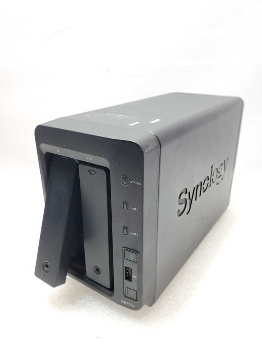 Synology DiskStation DS713+ 2 -Bay, No Power Adapter, No HDD, AS-IS, Read _