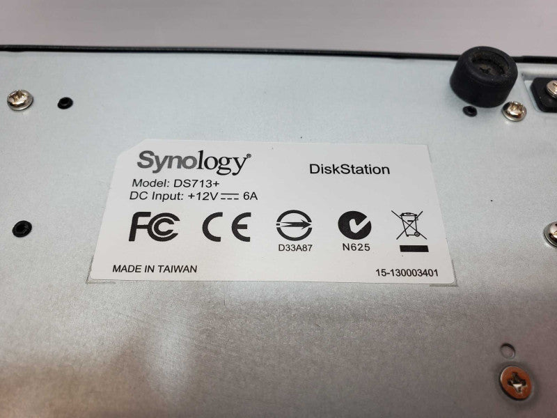 Synology DiskStation DS713+ 2 -Bay, No Power Adapter, No HDD, AS-IS, Read _