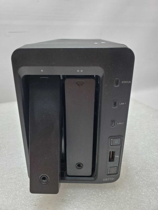 Synology DiskStation DS713+ 2 -Bay, No Power Adapter, No HDD, AS-IS, Read _