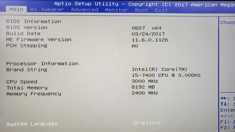 Custom PC Asus B250M-C i5-7400@3GHz 8GB DDR4 450W PSU No HDD [