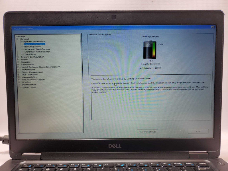 Dell Latitude E5490 Core i5-8350U 1.7 GHz 8GB Ram 128GB SSD, 14\\" _