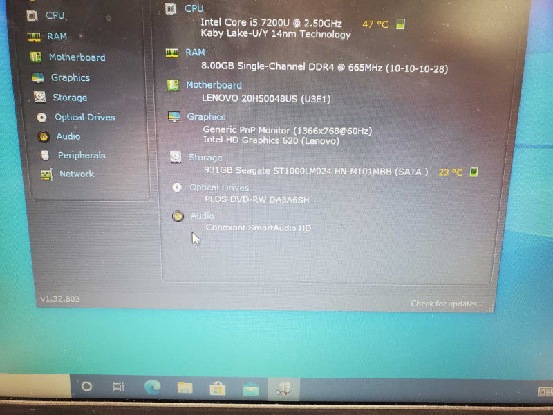 Lenovo ThinkPad E570 Core i5-7200U 2.5 GHz, 8GB DDR4, 1TB HDD, 15\\" _