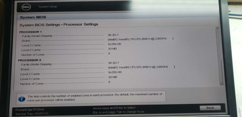 Dell Poweredge R720XD 2x Xeon E5-2690 @ 2.90ghz / 64gb ram / H710p Mini Raid # #