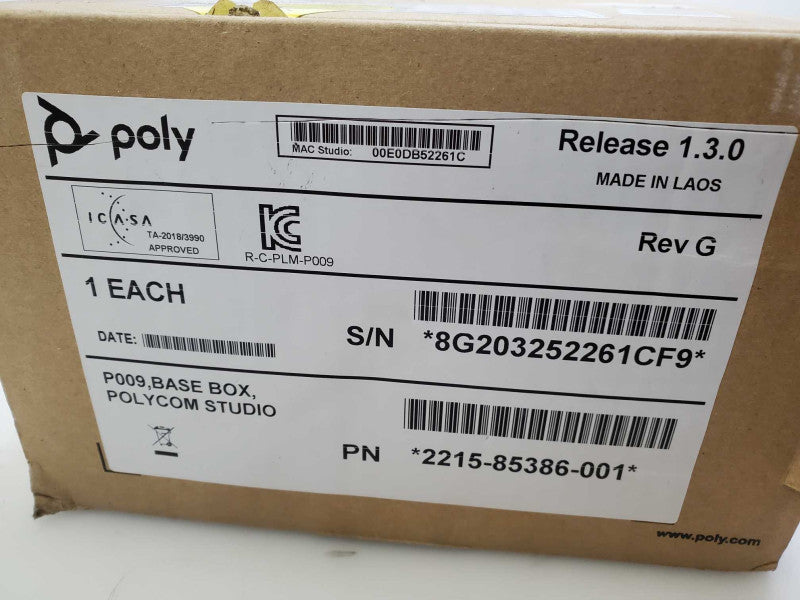 Poly Polycom Studio USB Video Bar P009 Conference System 2215-85386-001 )