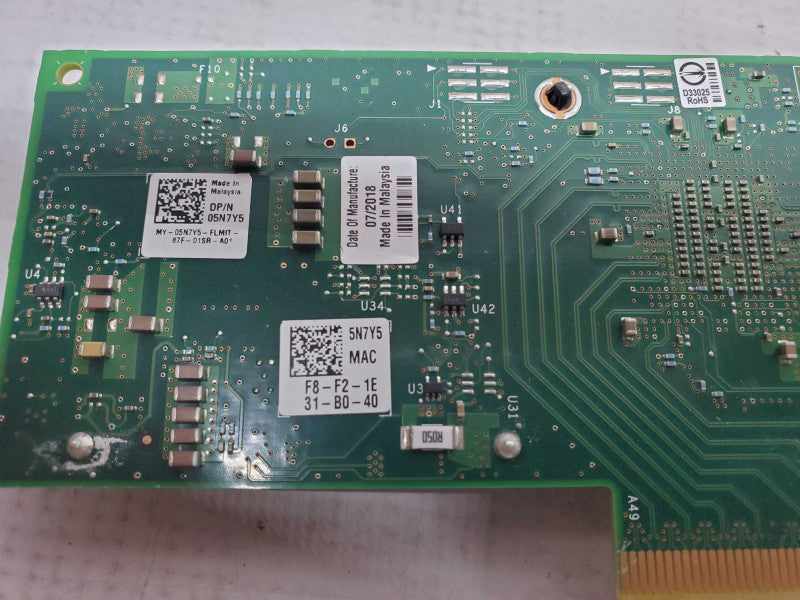 Dell X710-DA2 10Gb/s PCI-E Dual Port SFP+ Network Adapter 5N7Y5, LP _