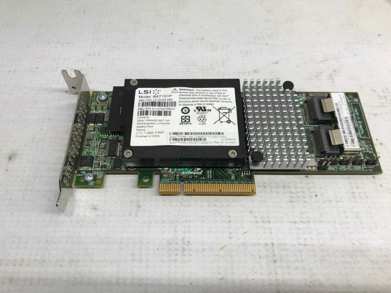 Sun/LSI 8-Ports 6Gbps SAS-2 375-3701-01 PCI-E Raid Card W/Battery & LP Bracket