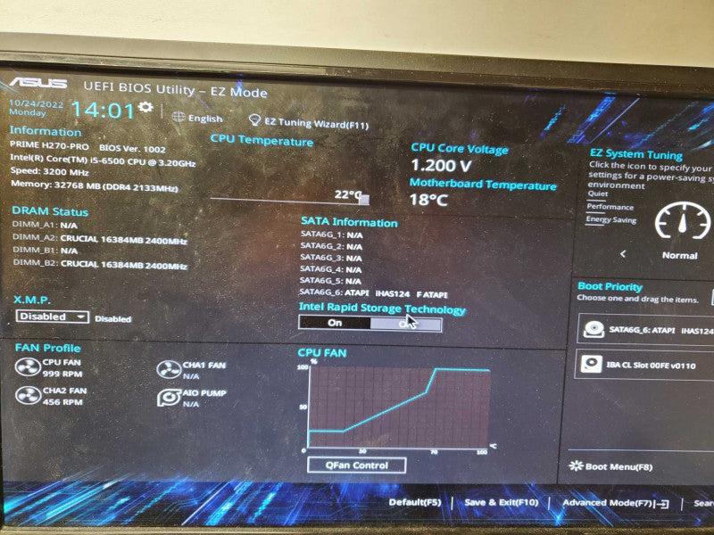 Custom PC ASUS H270-PRO i5-6500 @3.2GHz 32GB DDR4 GTX 1060 SC No HDD )