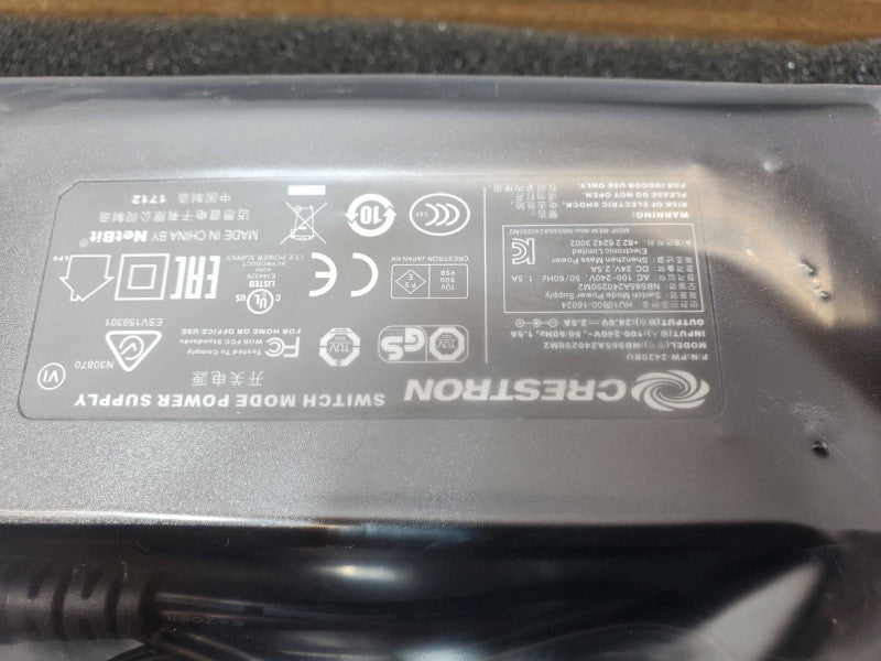 Crestron Switch Mode Power Supply PW-2420RU 100-240V 50/60Hz OUT:24.0V 2.5A _