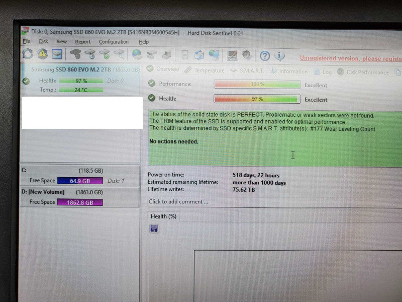 Samsung EVO 860 2TB M.2 Sata (