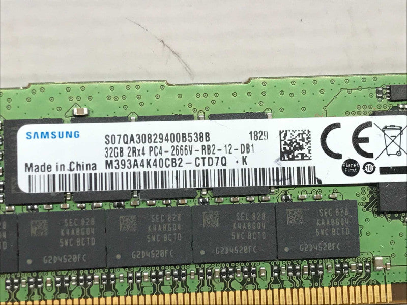 32GB SAMSUNG 2Rx4 PC4-2666V-RB2-12-DB1 Reg ECC Server RAM +